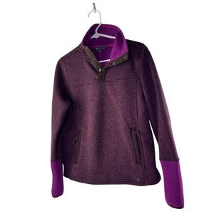 Title Nine Women's Knit Button Pullover snaps  Sweater size Medium